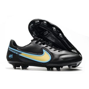 Nike Tiempo Legend 9 Elite FG Fotbollsskor Svart Guld Blå för Herr Billiga Fotbollsskor Nike Tiempo Legend 9 Elite FG Fotbollsskor Svart Guld Blå