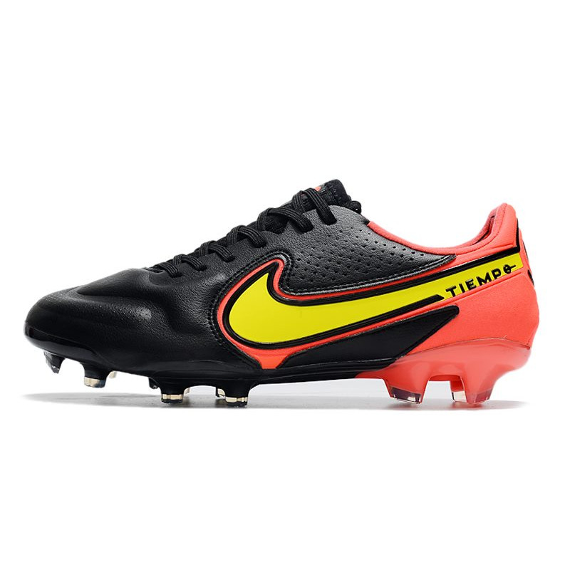 Nike Tiempo Legend 9 Elite FG Fotbollsskor Svart Röd Gul för Herr 4 Billiga Fotbollsskor Nike Tiempo Legend 9 Elite FG Fotbollsskor Svart Röd Gul 4