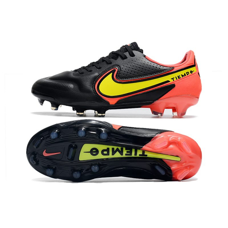 Nike Tiempo Legend 9 Elite FG Fotbollsskor Svart Röd Gul för Herr 5 Billiga Fotbollsskor Nike Tiempo Legend 9 Elite FG Fotbollsskor Svart Röd Gul 5