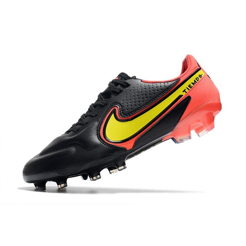 Nike Tiempo Legend 9 Elite FG Fotbollsskor Svart Röd Gul för Herr 8 Billiga Fotbollsskor Nike Tiempo Legend 9 Elite FG Fotbollsskor Svart Röd Gul 8