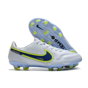 Nike Tiempo Legend 9 Elite FG Fotbollsskor Vit Blå för Herr Billiga Fotbollsskor Nike Tiempo Legend 9 Elite FG Fotbollsskor Vit Blå