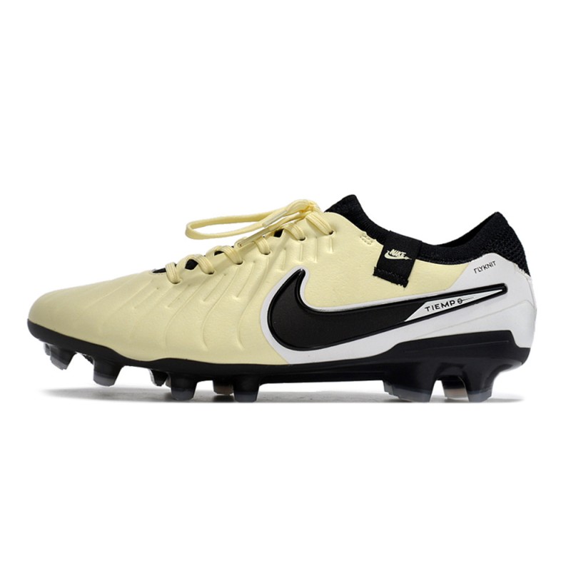 Nike Tiempo Legend X Elite FG Beige Svart för Herr 4 Billiga Fotbollsskor Nike Tiempo Legend X Elite FG Beige Svart 4