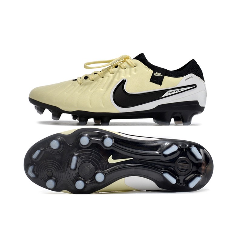 Nike Tiempo Legend X Elite FG Beige Svart för Herr 5 Billiga Fotbollsskor Nike Tiempo Legend X Elite FG Beige Svart 5