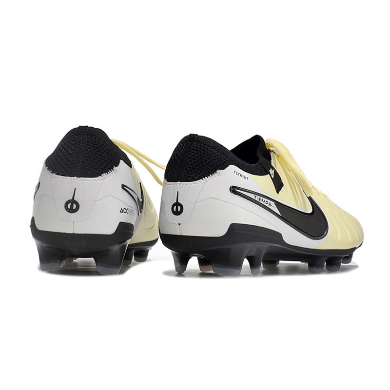 Nike Tiempo Legend X Elite FG Beige Svart för Herr 6 Billiga Fotbollsskor Nike Tiempo Legend X Elite FG Beige Svart 6