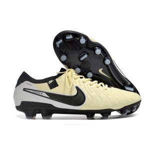 Nike Tiempo Legend X Elite FG Beige Svart för Herr Billiga Fotbollsskor Nike Tiempo Legend X Elite FG Beige Svart