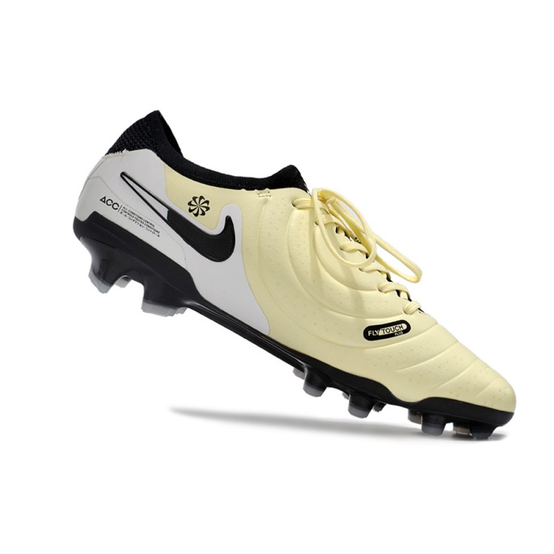 Nike Tiempo Legend X Elite FG Beige Svart för Herr 9 Billiga Fotbollsskor Nike Tiempo Legend X Elite FG Beige Svart 9
