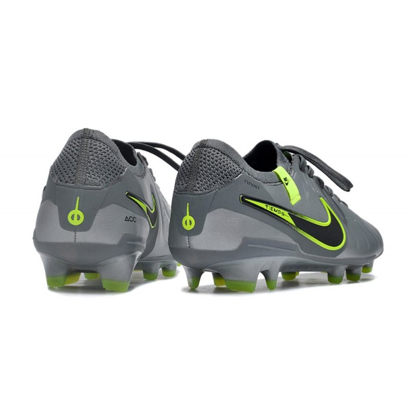 Nike Tiempo Legend X Elite FG Grå Svart Grön för Herr 6 Billiga Fotbollsskor Nike Tiempo Legend X Elite FG Grå Svart Grön 6