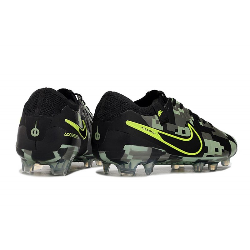 Nike Tiempo Legend X Elite FG Grön Svart för Herr 6 Billiga Fotbollsskor Nike Tiempo Legend X Elite FG Grön Svart 6