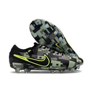 Nike Tiempo Legend X Elite FG Grön Svart för Herr Billiga Fotbollsskor Nike Tiempo Legend X Elite FG Grön Svart