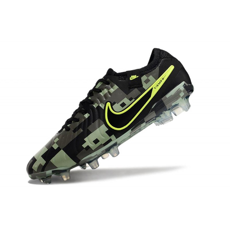 Nike Tiempo Legend X Elite FG Grön Svart för Herr 8 Billiga Fotbollsskor Nike Tiempo Legend X Elite FG Grön Svart 8