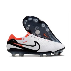 Nike Tiempo Legend X Elite FG Vit Röd Svart för Herr Billiga Fotbollsskor Nike Tiempo Legend X Elite FG Vit Röd Svart