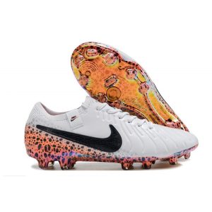 Nike Tiempo Legend X Elite FG Vit Svart Orange för Herr Billiga Fotbollsskor Nike Tiempo Legend X Elite FG Vit Svart Orange