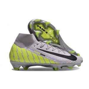 Nike Zoom Mercurial Superfly 10 Elite FG Grå Grön för Herr Billiga Fotbollsskor Nike Zoom Mercurial Superfly 10 Elite FG Grå Grön