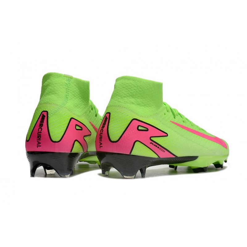 Nike Zoom Mercurial Superfly 10 Elite FG Grön Rosa för Herr 6 Billiga Fotbollsskor Nike Zoom Mercurial Superfly 10 Elite FG Grön Rosa 6