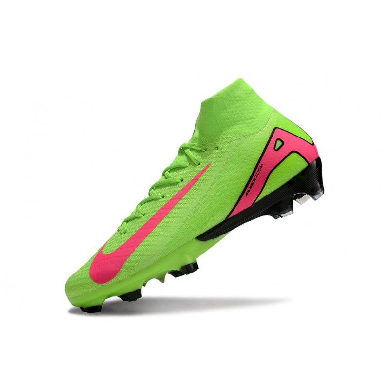 Nike Zoom Mercurial Superfly 10 Elite FG Grön Rosa för Herr 8 Billiga Fotbollsskor Nike Zoom Mercurial Superfly 10 Elite FG Grön Rosa 8