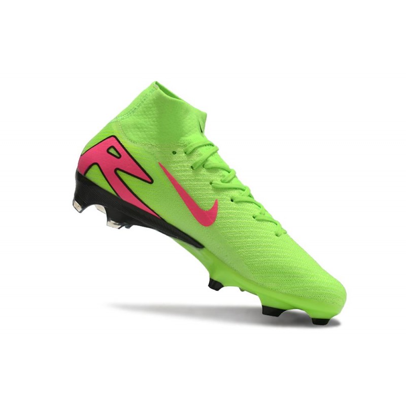 Nike Zoom Mercurial Superfly 10 Elite FG Grön Rosa för Herr 9 Billiga Fotbollsskor Nike Zoom Mercurial Superfly 10 Elite FG Grön Rosa 9