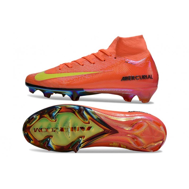 Nike Zoom Mercurial Superfly 10 Elite FG Orange Gul för Herr 5 Billiga Fotbollsskor Nike Zoom Mercurial Superfly 10 Elite FG Orange Gul 5