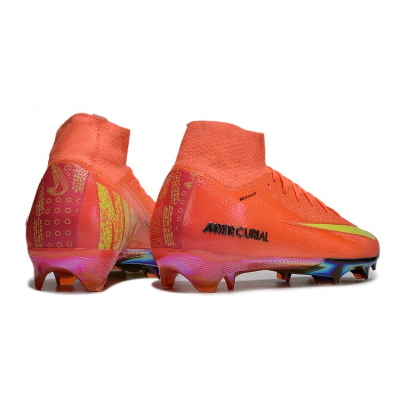 Nike Zoom Mercurial Superfly 10 Elite FG Orange Gul för Herr 6 Billiga Fotbollsskor Nike Zoom Mercurial Superfly 10 Elite FG Orange Gul 6
