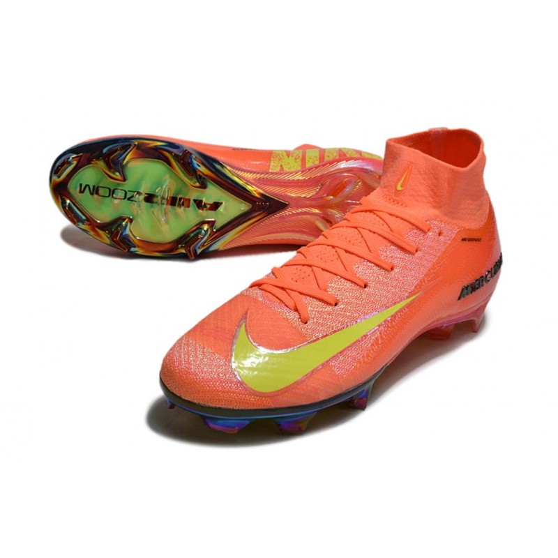Nike Zoom Mercurial Superfly 10 Elite FG Orange Gul för Herr 7 Billiga Fotbollsskor Nike Zoom Mercurial Superfly 10 Elite FG Orange Gul 7