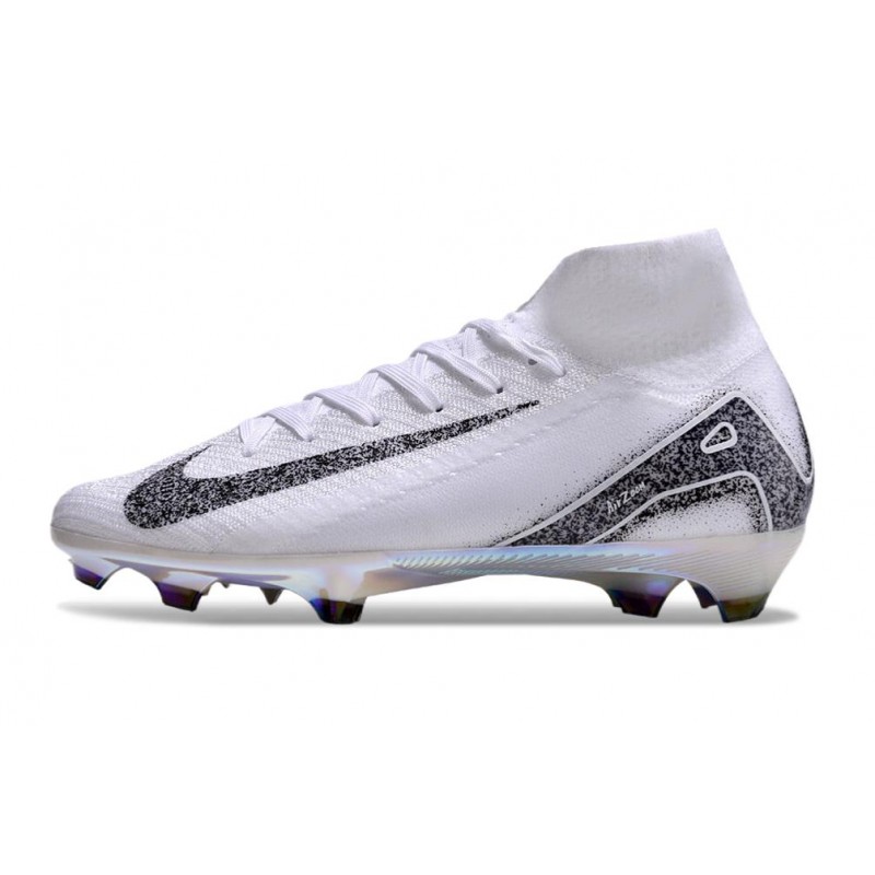Nike Zoom Mercurial Superfly 10 Elite FG Vit Svart för Herr 4 Billiga Fotbollsskor Nike Zoom Mercurial Superfly 10 Elite FG Vit Svart 4