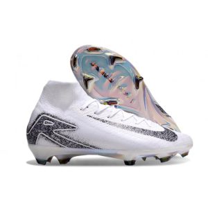 Nike Zoom Mercurial Superfly 10 Elite FG Vit Svart för Herr Billiga Fotbollsskor Nike Zoom Mercurial Superfly 10 Elite FG Vit Svart