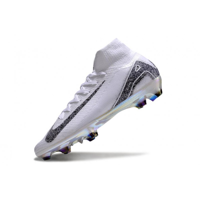 Nike Zoom Mercurial Superfly 10 Elite FG Vit Svart för Herr 8 Billiga Fotbollsskor Nike Zoom Mercurial Superfly 10 Elite FG Vit Svart 8