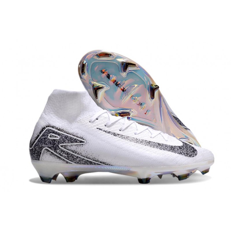 Nike Zoom Mercurial Superfly 10 Elite FG Vit Svart för Herr 3 Billiga Fotbollsskor Nike Zoom Mercurial Superfly 10 Elite FG Vit Svart 3