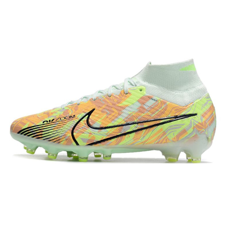 Nike Zoom Mercurial Superfly 9 Elite AG Bonded – Grön Blå Orange för Herr 4 Billiga Fotbollsskor Nike Zoom Mercurial Superfly 9 Elite AG Bonded – Grön Blå Orange 4