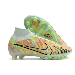 Nike Zoom Mercurial Superfly 9 Elite AG Bonded – Grön Blå Orange för Herr Billiga Fotbollsskor Nike Zoom Mercurial Superfly 9 Elite AG Bonded – Grön Blå Orange
