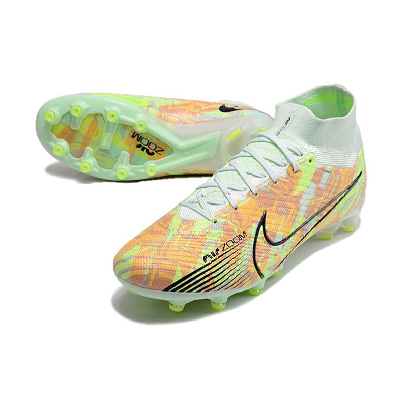 Nike Zoom Mercurial Superfly 9 Elite AG Bonded – Grön Blå Orange för Herr 7 Billiga Fotbollsskor Nike Zoom Mercurial Superfly 9 Elite AG Bonded – Grön Blå Orange 7
