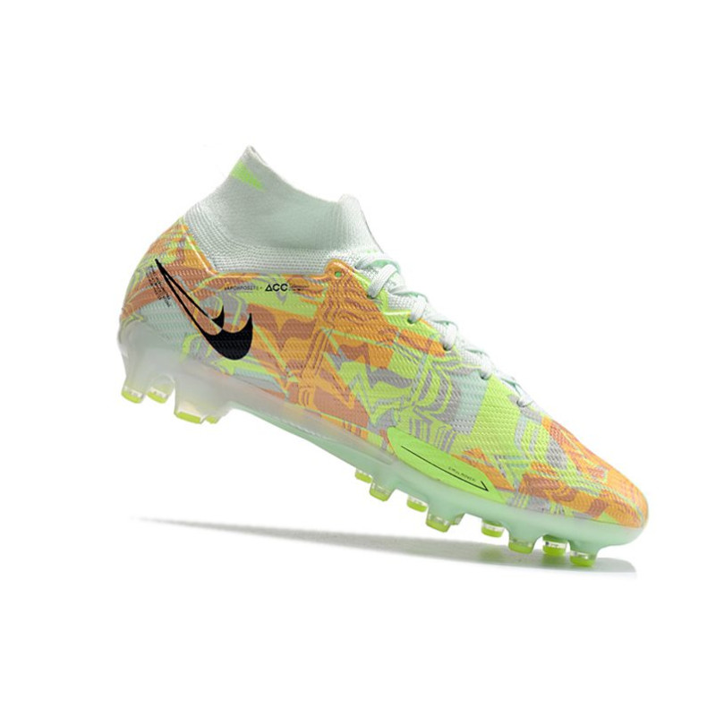 Nike Zoom Mercurial Superfly 9 Elite AG Bonded – Grön Blå Orange för Herr 9 Billiga Fotbollsskor Nike Zoom Mercurial Superfly 9 Elite AG Bonded – Grön Blå Orange 9