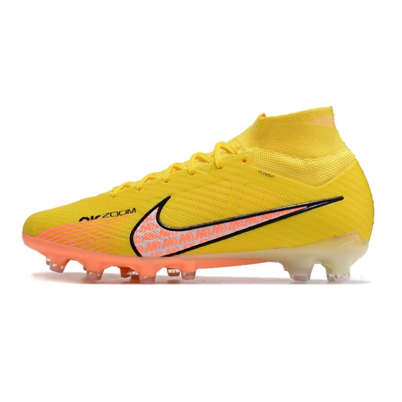 Nike Zoom Mercurial Superfly 9 Elite AG Lucent – Gul Rosa Svart för Herr 4 Billiga Fotbollsskor Nike Zoom Mercurial Superfly 9 Elite AG Lucent – Gul Rosa Svart 4