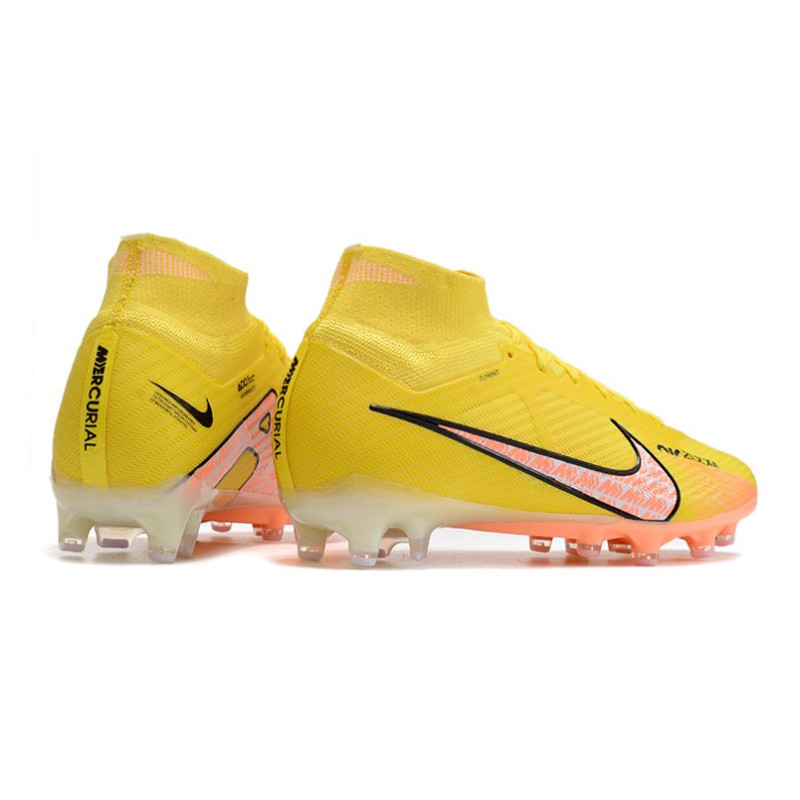 Nike Zoom Mercurial Superfly 9 Elite AG Lucent – Gul Rosa Svart för Herr 6 Billiga Fotbollsskor Nike Zoom Mercurial Superfly 9 Elite AG Lucent – Gul Rosa Svart 6