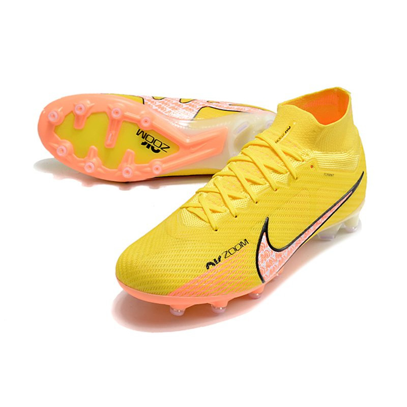 Nike Zoom Mercurial Superfly 9 Elite AG Lucent – Gul Rosa Svart för Herr 7 Billiga Fotbollsskor Nike Zoom Mercurial Superfly 9 Elite AG Lucent – Gul Rosa Svart 7