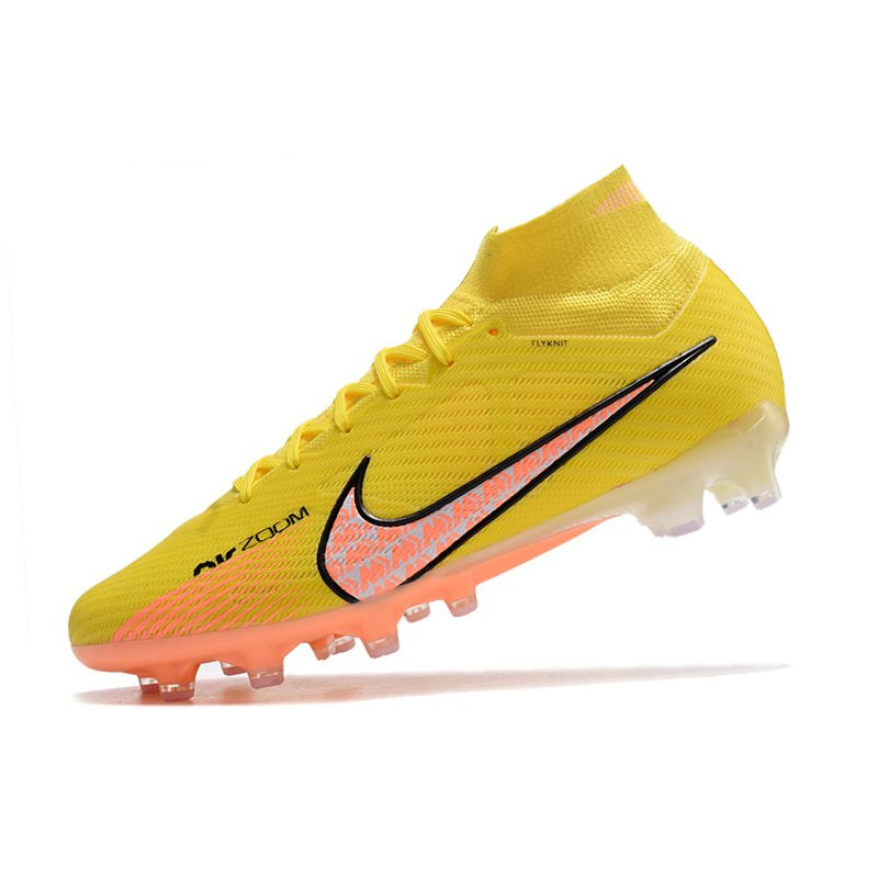 Nike Zoom Mercurial Superfly 9 Elite AG Lucent – Gul Rosa Svart för Herr 8 Billiga Fotbollsskor Nike Zoom Mercurial Superfly 9 Elite AG Lucent – Gul Rosa Svart 8