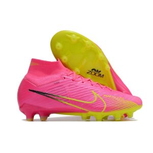 Nike Zoom Mercurial Superfly 9 Elite AG Rosa Gul för Herr Billiga Fotbollsskor Nike Zoom Mercurial Superfly 9 Elite AG Rosa Gul