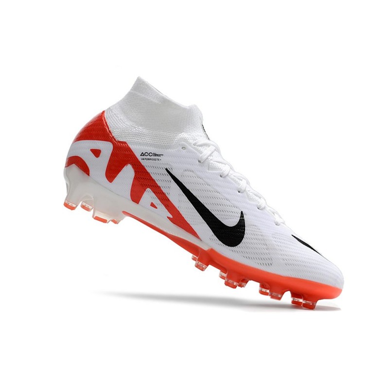 Nike Zoom Mercurial Superfly 9 Elite AG Vit Röd Svart för Herr 9 Billiga Fotbollsskor Nike Zoom Mercurial Superfly 9 Elite AG Vit Röd Svart 9