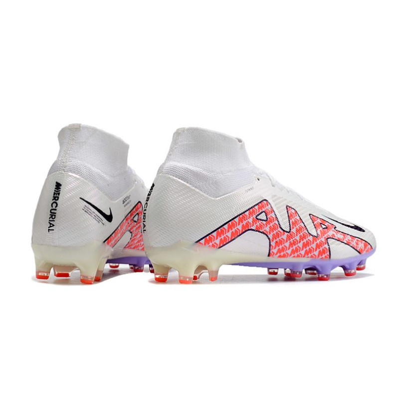 Nike Zoom Mercurial Superfly 9 Elite AG Vit Svart Röd för Herr 6 Billiga Fotbollsskor Nike Zoom Mercurial Superfly 9 Elite AG Vit Svart Röd 6