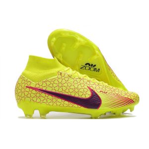 Nike Zoom Mercurial Superfly Elite IX Elite DF FG Gul Röd för Herr Billiga Fotbollsskor Nike Zoom Mercurial Superfly Elite IX Elite DF FG Gul Röd