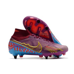Nike Zoom Mercurial Superfly IX Elite SG Mbappé Personal Edition – Röd Guld för Herr Billiga Fotbollsskor Nike Zoom Mercurial Superfly IX Elite SG Mbappé Personal Edition – Röd Guld