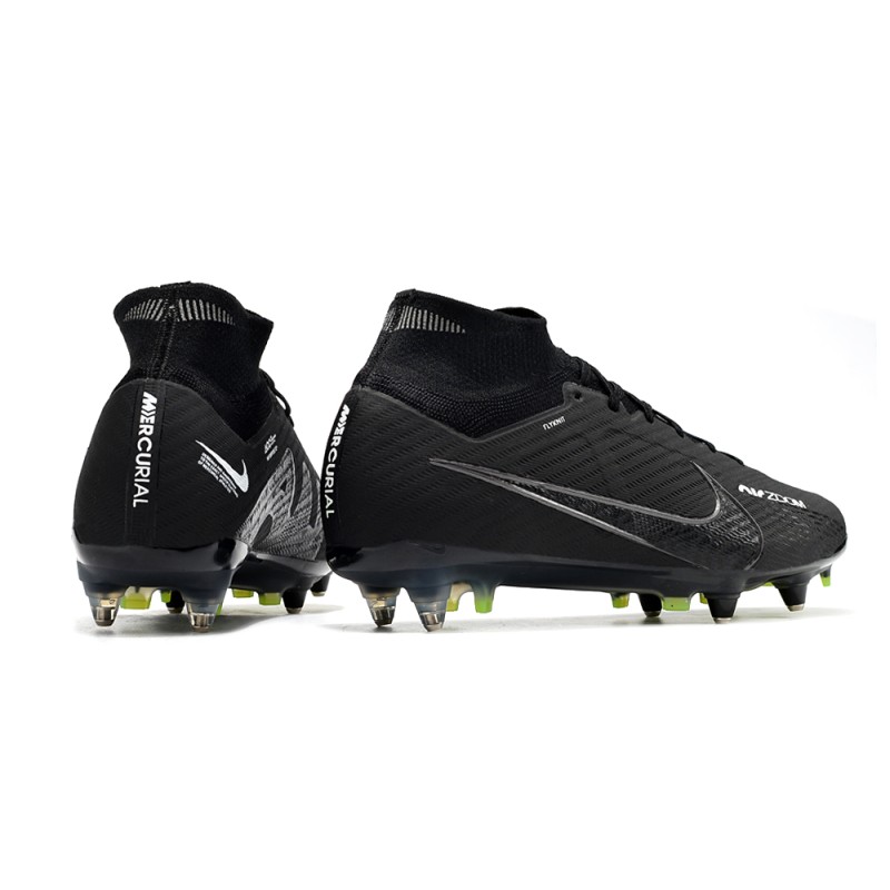 Nike Zoom Mercurial Superfly IX Elite SG Shadow – Svart Grå Vit Neon för Herr 6 Billiga Fotbollsskor Nike Zoom Mercurial Superfly IX Elite SG Shadow – Svart Grå Vit Neon 6