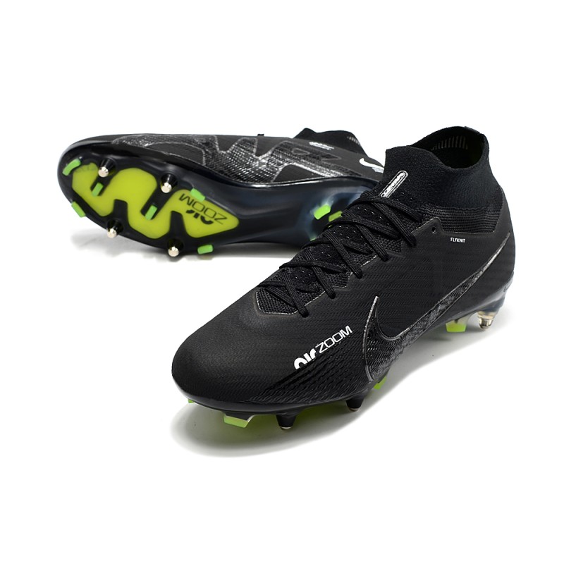 Nike Zoom Mercurial Superfly IX Elite SG Shadow – Svart Grå Vit Neon för Herr 7 Billiga Fotbollsskor Nike Zoom Mercurial Superfly IX Elite SG Shadow – Svart Grå Vit Neon 7