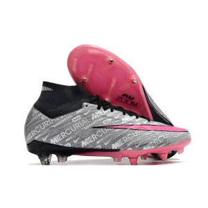 Nike Zoom Mercurial Superfly IX Elite SG Silver Rosa för Herr Billiga Fotbollsskor Nike Zoom Mercurial Superfly IX Elite SG Silver Rosa