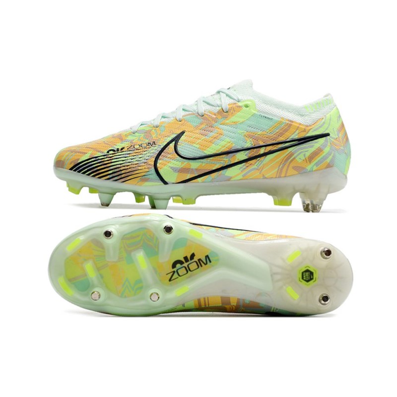 Nike Zoom Mercurial Vapor 15 Elite SG Bonded – Grön Blå Orange för Herr 5 Billiga Fotbollsskor Nike Zoom Mercurial Vapor 15 Elite SG Bonded – Grön Blå Orange 5