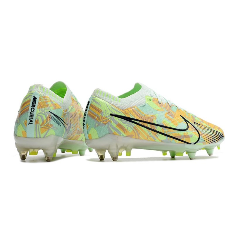 Nike Zoom Mercurial Vapor 15 Elite SG Bonded – Grön Blå Orange för Herr 6 Billiga Fotbollsskor Nike Zoom Mercurial Vapor 15 Elite SG Bonded – Grön Blå Orange 6