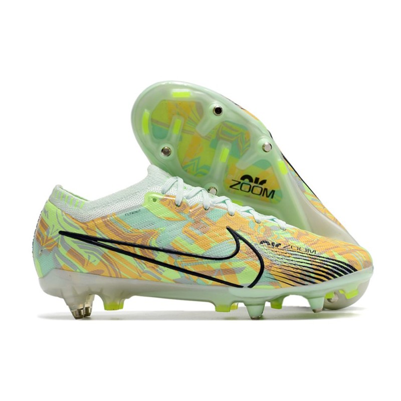 Nike Zoom Mercurial Vapor 15 Elite SG Bonded – Grön Blå Orange för Herr 3 Billiga Fotbollsskor Nike Zoom Mercurial Vapor 15 Elite SG Bonded – Grön Blå Orange 3