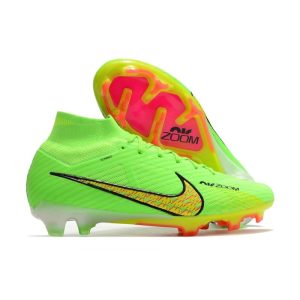 Nike Zoom Mercurial Vapor 15 Elite SG Grön Gul för Herr Billiga Fotbollsskor Nike Zoom Mercurial Vapor 15 Elite SG Grön Gul