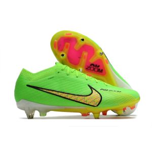 Nike Zoom Mercurial Vapor 15 Elite SG Grön Gul för Herr Billiga Fotbollsskor Nike Zoom Mercurial Vapor 15 Elite SG Grön Gul