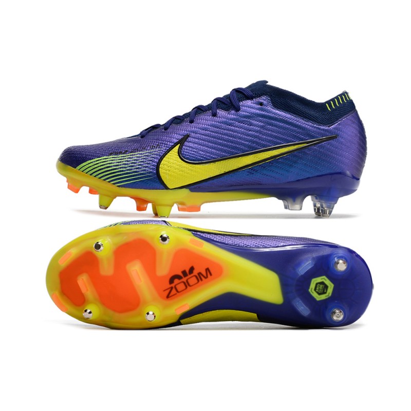 Nike Zoom Mercurial Vapor 15 Elite SG Lila Gul för Herr 5 Billiga Fotbollsskor Nike Zoom Mercurial Vapor 15 Elite SG Lila Gul 5