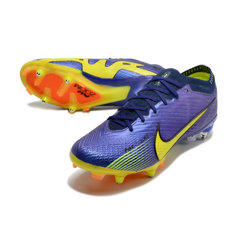 Nike Zoom Mercurial Vapor 15 Elite SG Lila Gul för Herr 7 Billiga Fotbollsskor Nike Zoom Mercurial Vapor 15 Elite SG Lila Gul 7